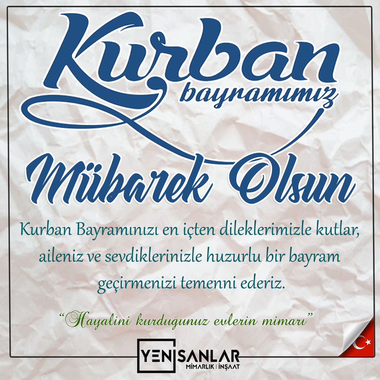Kurban Bayramınız Kutlu Olsun